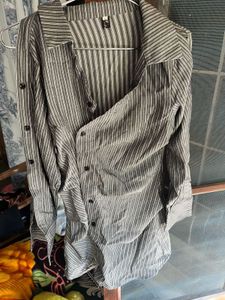 Chic Striped Wrap Dress