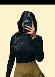 Ribbed Turtleneck Top