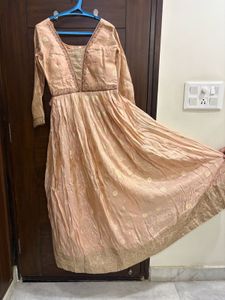 Elegant Peach Ethnic Gown