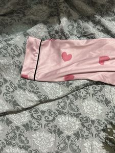 Satin Heart Pj Set