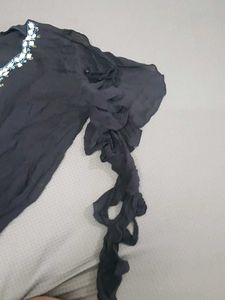 See Through Chiffon Long Top