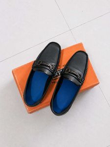 Men's Black Leather Loafers