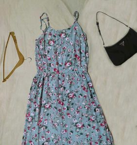 Floral Printed Mexi Dress