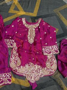 Stunning Embroidered Kurta Set farshi salwar