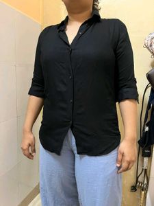 Classic Black Collared Shirt