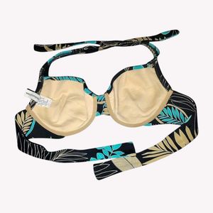 Tropical Print Bikini Top