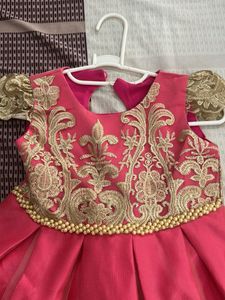 Cute Pink &amp; Gold Party Dress