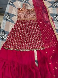 Embroidered Velvet Lehenga Choli Set