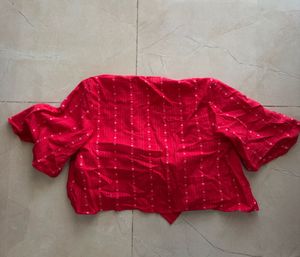 HWW heart red Tie-Front Top