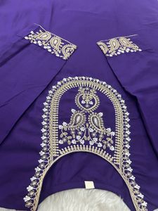 Embroidered Purple Kurta Set
