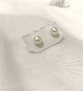 Gold Ball &amp; Pearl Stud Earrings Set