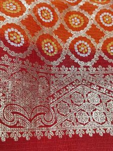 Beautiful Orange Brocade sareee