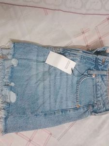 H n M denim skirt