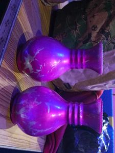 Decorative Purple  Glass Vases (Set of 2)