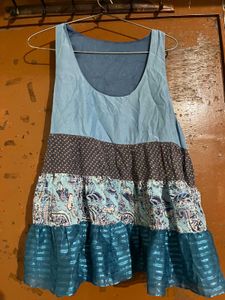 Boho Tiered Patchwork Dress