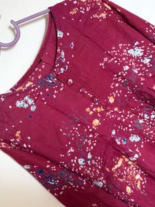 Maroon Floral Printed top