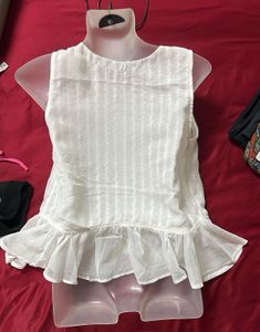 Chic White Peplum Top