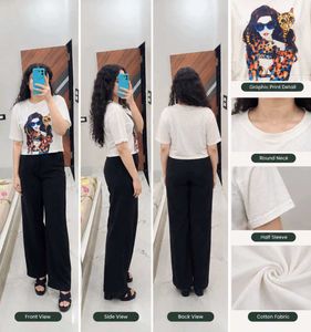 Graphic Print Cropped T-Shirt