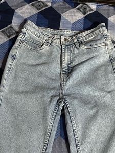BOOT CUT Light Wash Wide Leg Jeans