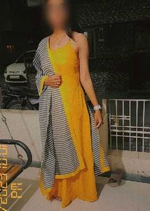 Yellow Ethnic Kurta Set with Dupatta