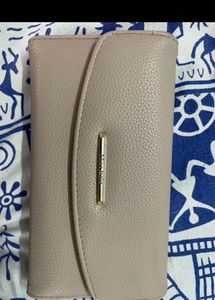 Chic Pink Textured Wallet on sling