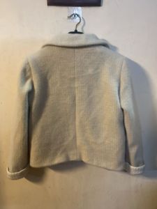 Cream Knit Cropped Jacket