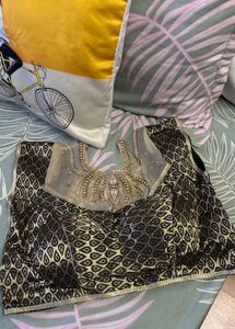 Embellished Brocade Saree Blouse