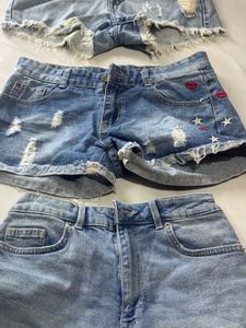 3 Pairs of Denim Shorts