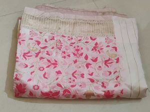 Elegant Pink Floral Saree
