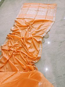 Flowy Pure Silk Tussar Mulberry Banarasi