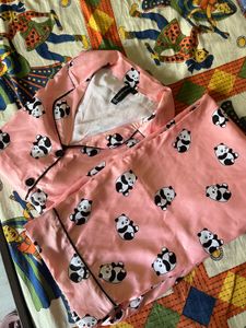 Panda Satin Night suit