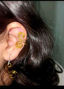 Handmade Wire &amp; Gemstone arm cuff and earings