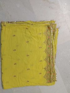 Bright Yellow Chikankari Kurta Set