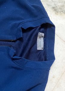 Men's Blue V-Neck T-Shirt &amp; Grey Jeans
