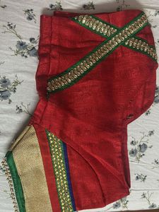 Red Embellished Blouse Fancy