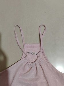 Sparkly Halter Neck Crop Top