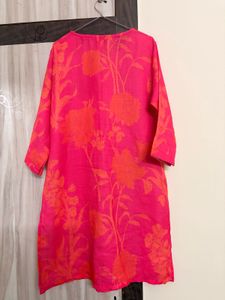 W Vibrant Floral Print Kurta