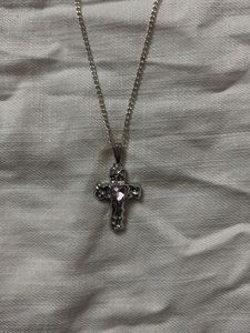 Pink heart Cross
