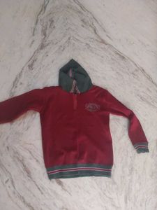 Maroon Hooded Sweatshirt