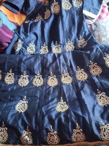 Chanderi Silk Gown kundan work