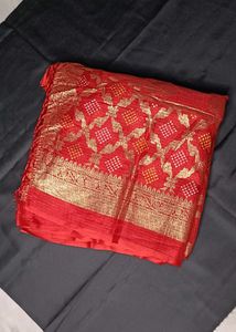 Doria Cotton Red Saree