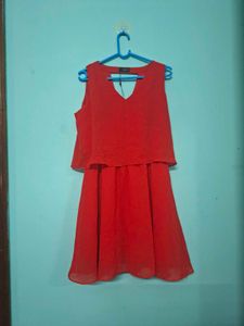 Chic Red Sleeveless Mini Dress