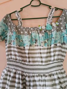Chic Striped Floral Dress