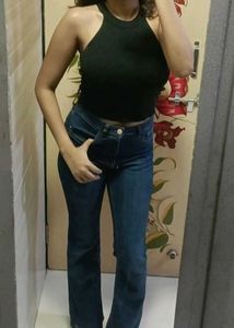 Stylish Black Halter Neck Crop Top