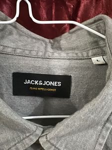 Men's Grey Denim Shirt