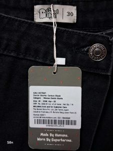 Souled Store denim skort in carbon black