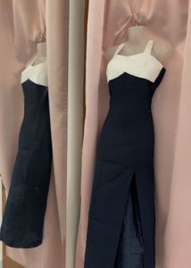 Elegant Navy & White Dress