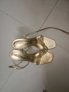 ZARA golden heels