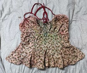 Floral Halter Neck Cami Top
