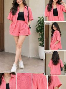 2piece Cord Set short+ oversized shirt upto xl si